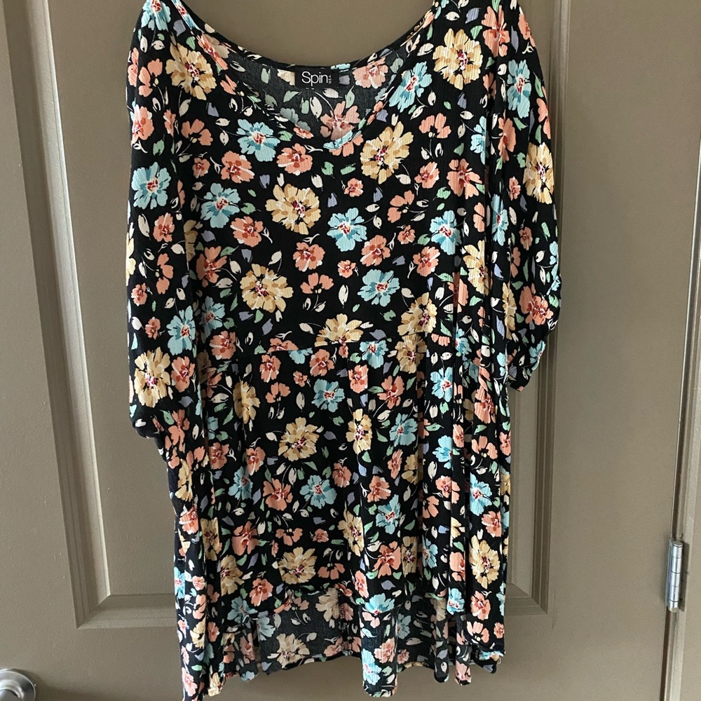 Oversized Floral Babydoll Top